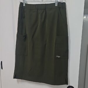C Saucy Olive Green Scrub Skirt